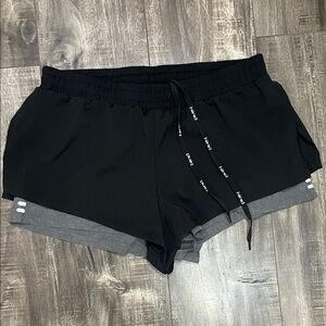Hind Black and Gray Athletic Shorts